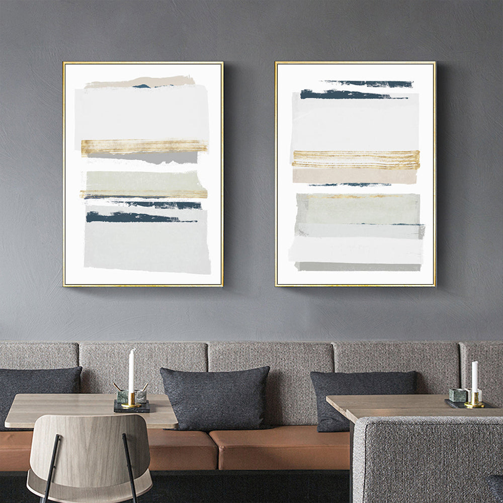 Wall art - Gray Abstract (2 sets)- Canvas Prints- Poster Prints