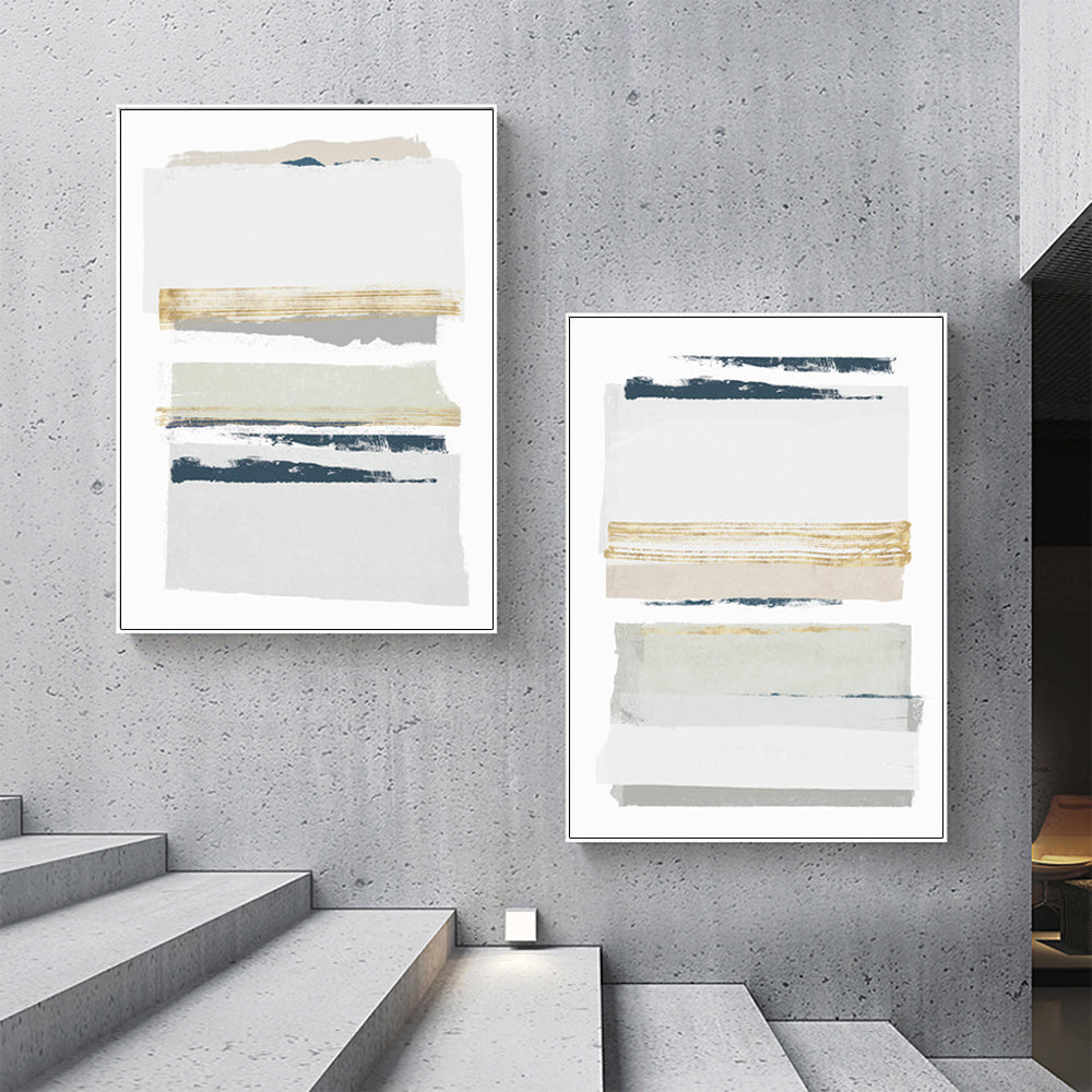 Wall art - Gray Abstract (2 sets)- Canvas Prints- Poster Prints