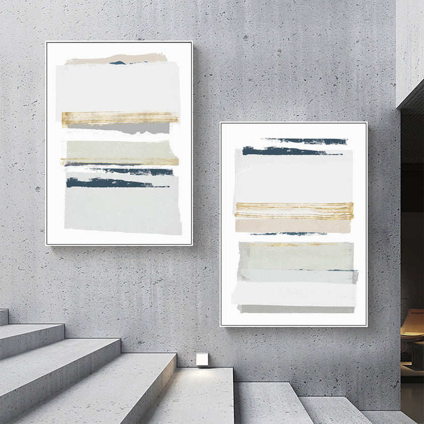 Wall art - Gray Abstract (2 sets)- Canvas Prints- Poster Prints