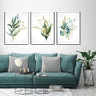 Wall Art - Green and Gold Botanical (3 sets) - Canvas Prints-Poster Prints