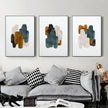 Wall Art  - Green and Rust - 3 Sets - Poster Prints -Canvas Prints