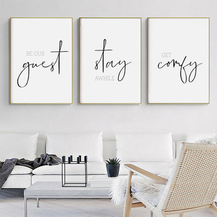 Wall Art  - Guest Room 3 Sets - Poster Prints -Canvas Prints