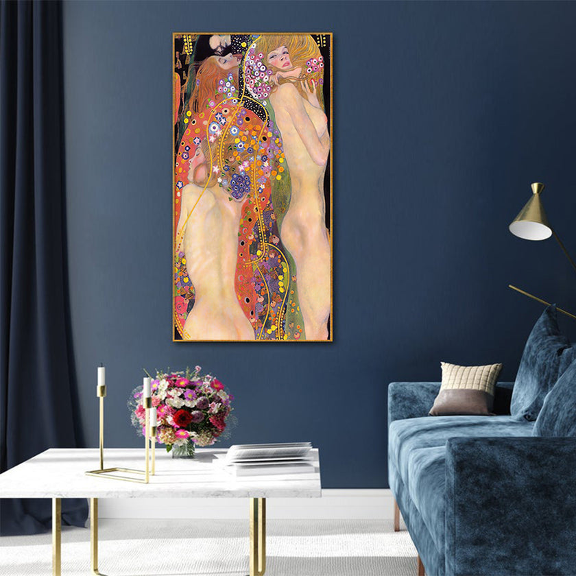 Wall Art - Water Serpents By Gustav Klimt - Canvas Prints-Poster Prints