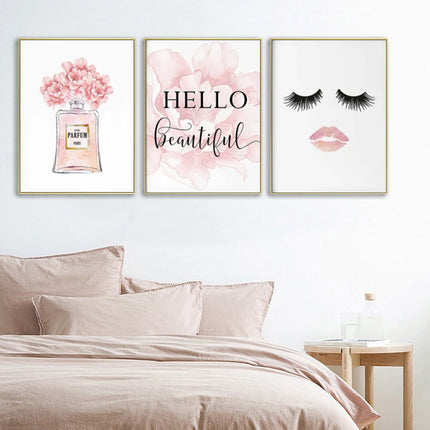 Wall Art  - Hello Beautiful 3 sets - Poster Prints -Canvas Prints