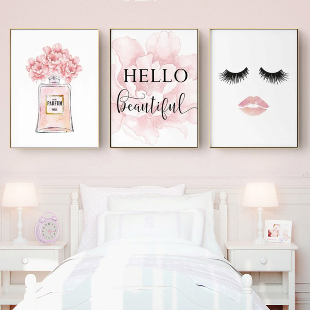 Wall Art  - Hello Beautiful 3 sets - Poster Prints -Canvas Prints
