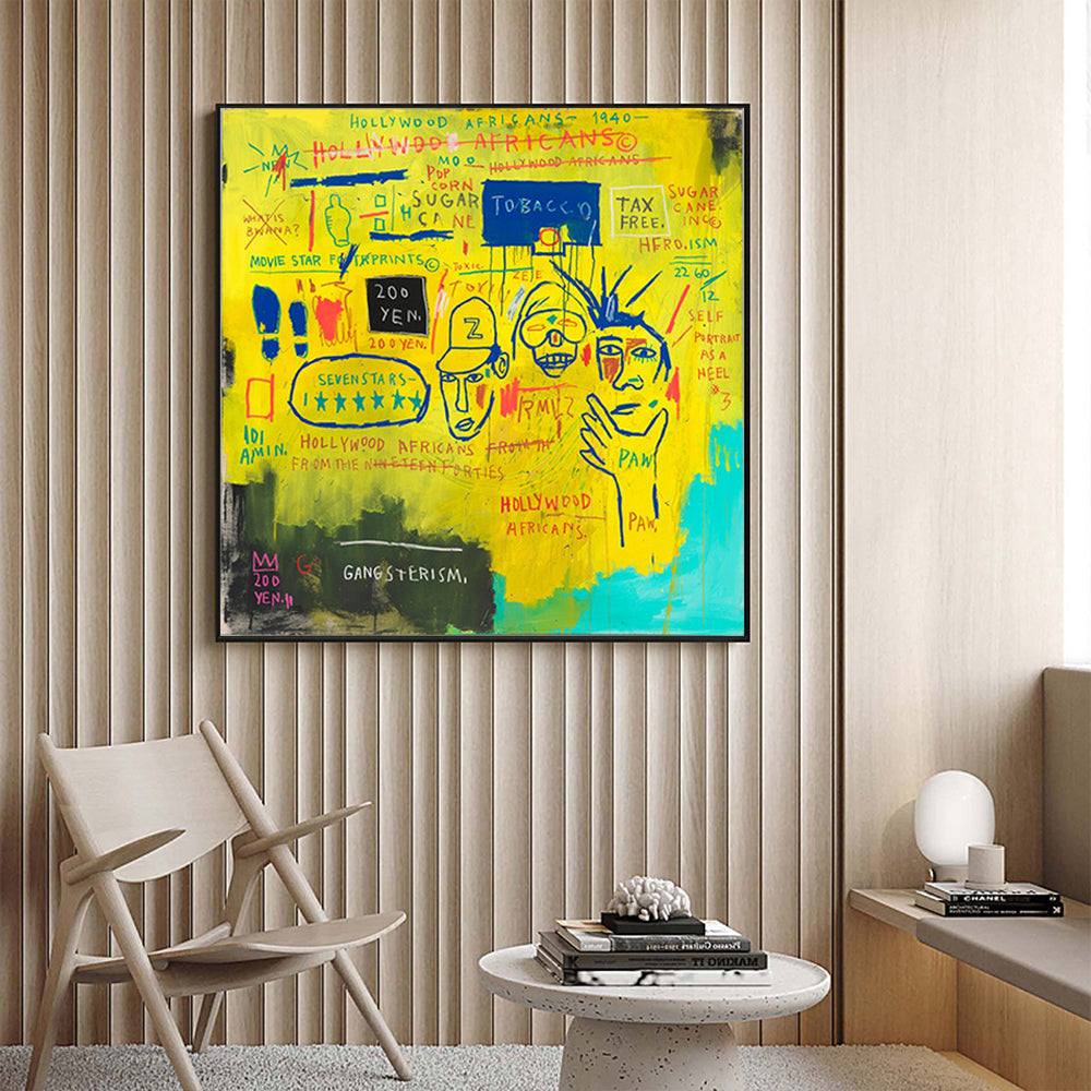 Wall Art - Hollywood Africans By Basquiat - Canvas Prints-Poster Prints