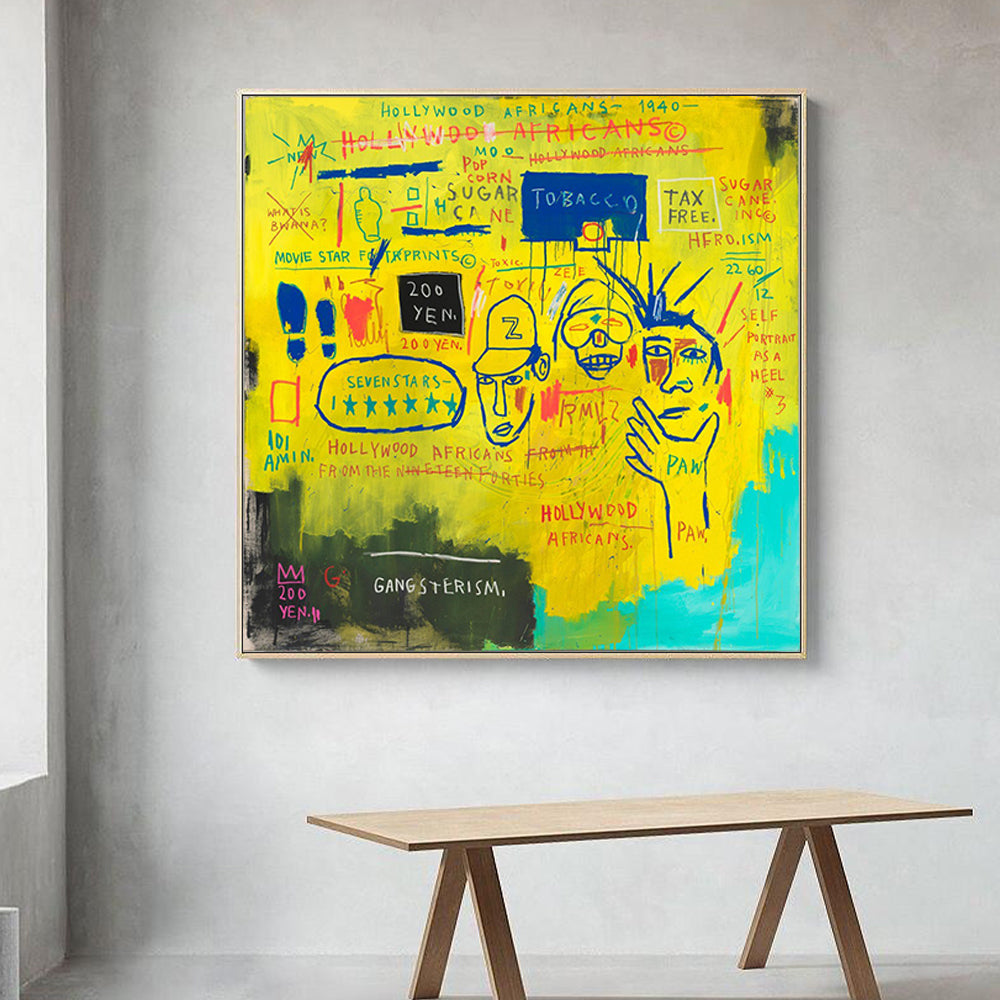 Wall Art - Hollywood Africans By Basquiat - Canvas Prints-Poster Prints