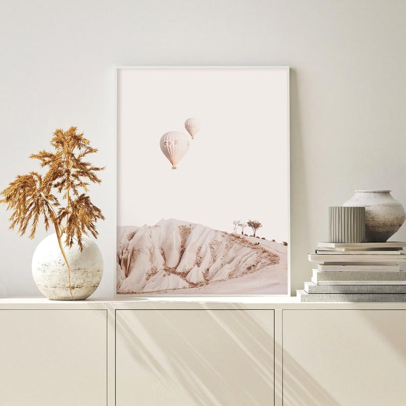 Wall art - Hot Air Balloon 2 sets- Canvas Prints- Poster Prints