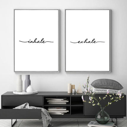 Wall Art prints - INHALE EXHALE ( 3 sets )- Poster Prints -Canvas Prints
