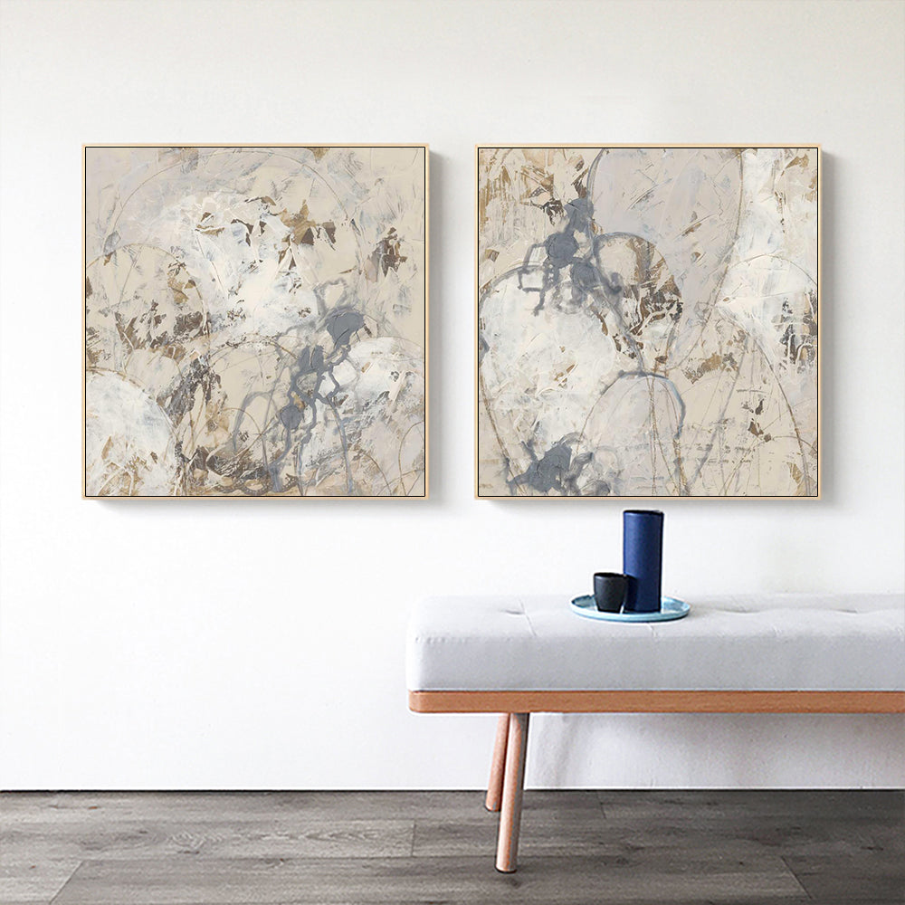 Wall Art - Impasto Gesture (2 sets)- Canvas Prints-Poster Prints