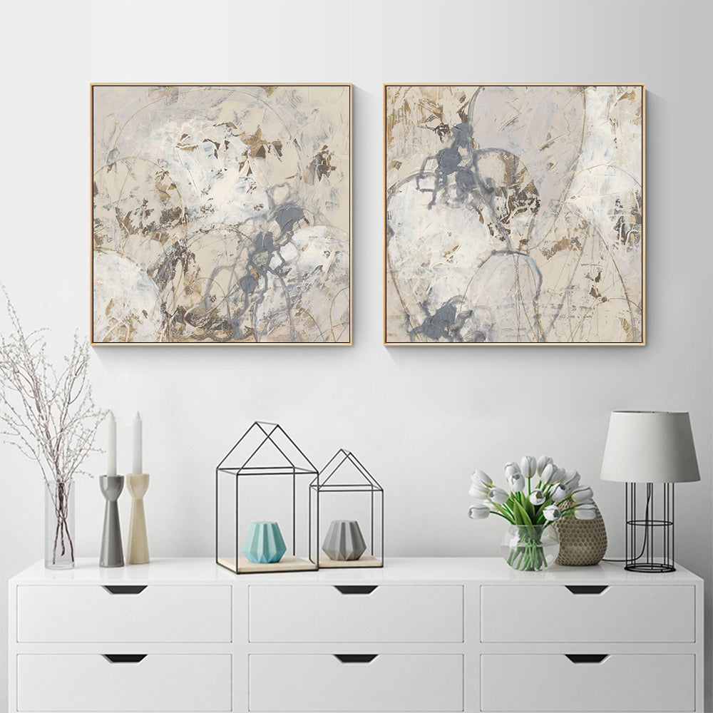 Wall Art - Impasto Gesture (2 sets)- Canvas Prints-Poster Prints