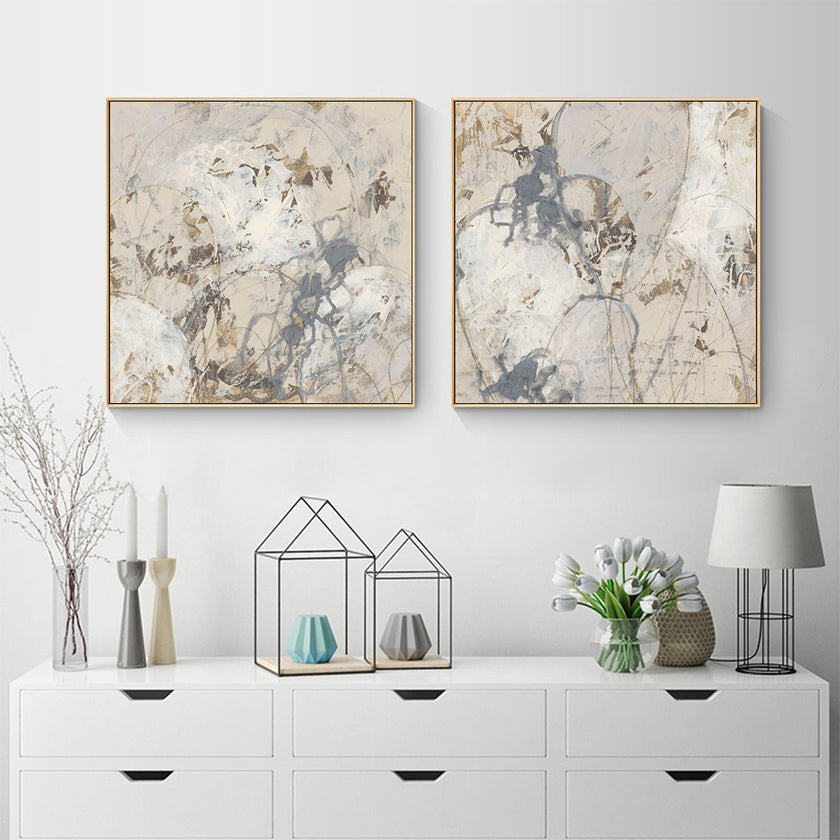 Wall Art - Impasto Gesture (2 sets)- Canvas Prints-Poster Prints