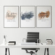 Wall Art  - Inspirational Workplace 3 Sets - Poster Prints -Canvas Prints
