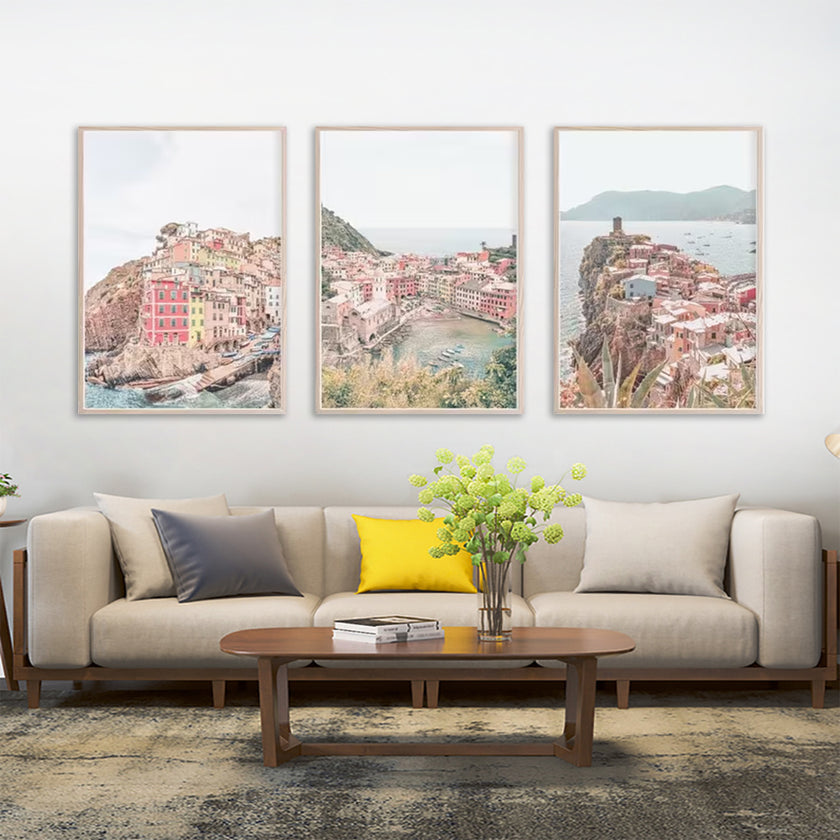 Wall Art - Italy Cinque Terre (3 Sets) - Poster Prints -Canvas Prints