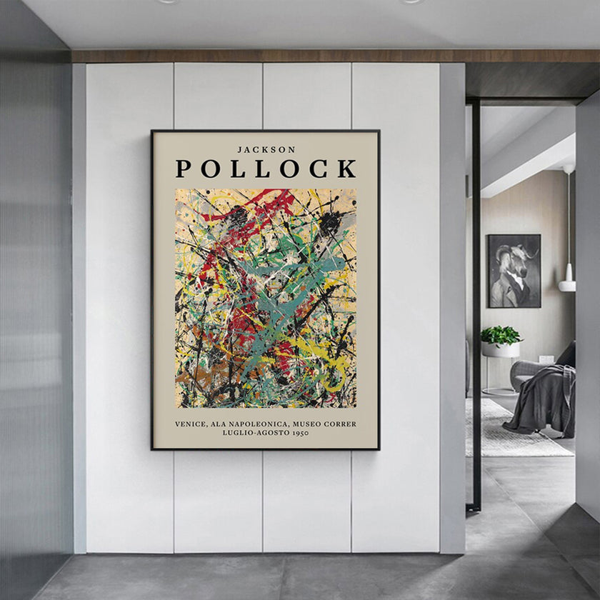 Wall Art - Jackson Pollock Exhibition I  - Canvas Prints-Poster Prints