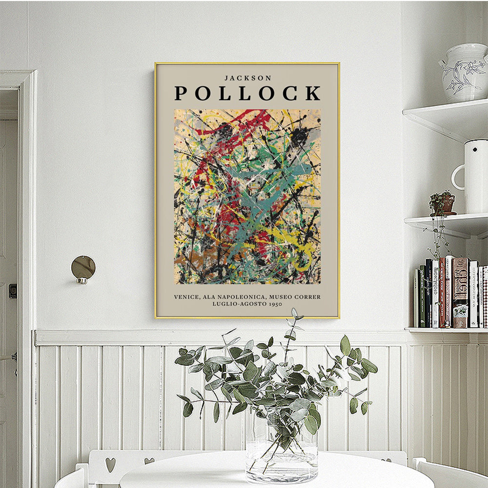 Wall Art - Jackson Pollock Exhibition I  - Canvas Prints-Poster Prints