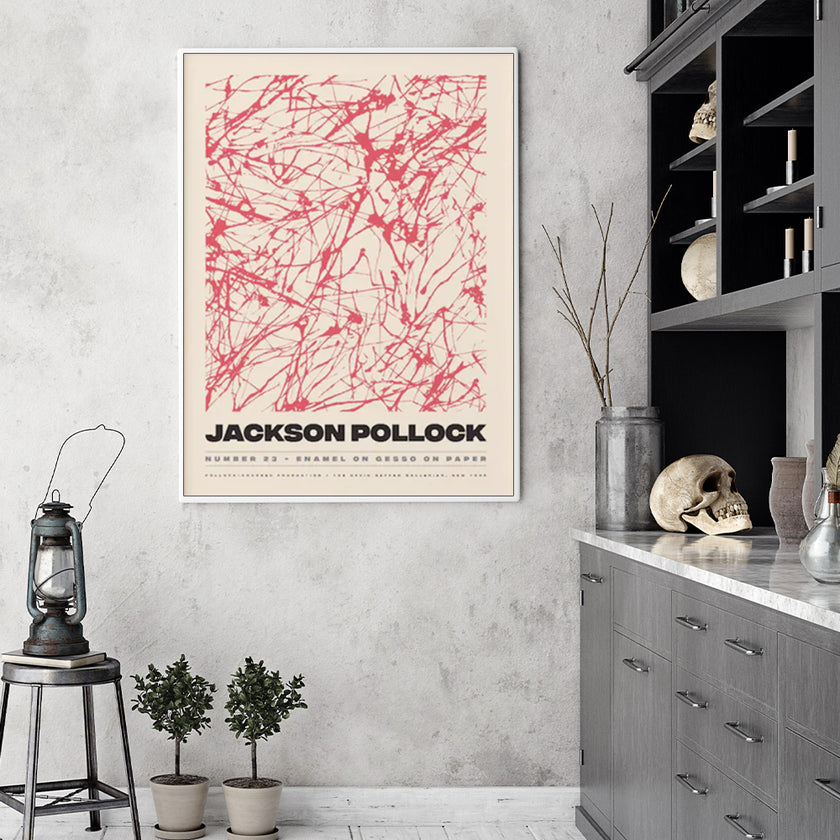 Wall Art - Jackson Pollock Exhibition IV  - Canvas Prints-Poster Prints
