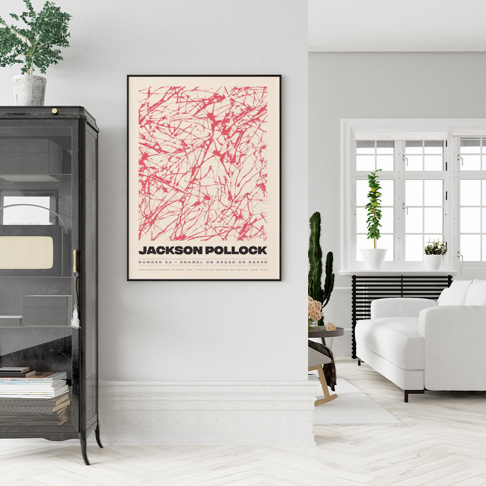 Wall Art - Jackson Pollock Exhibition IV  - Canvas Prints-Poster Prints