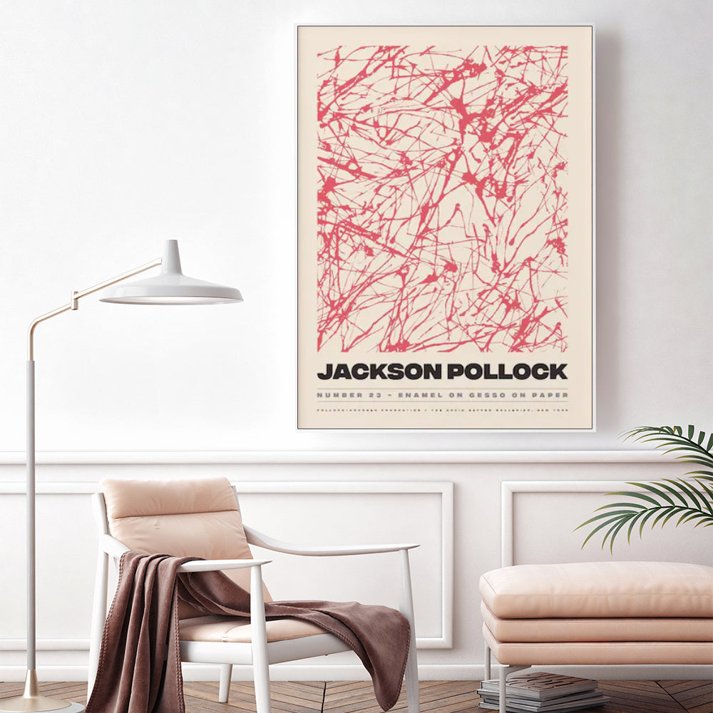 Wall Art - Jackson Pollock Exhibition IV  - Canvas Prints-Poster Prints