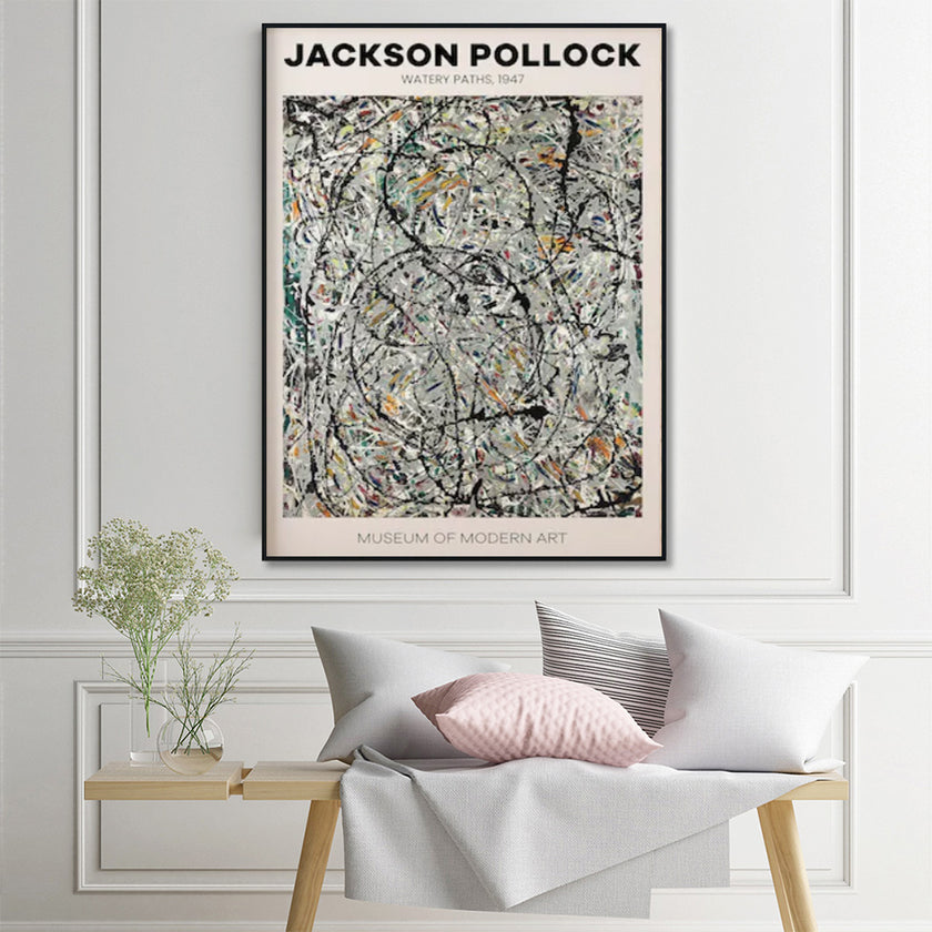Wall Art - Jackson Pollock Exhibition III - Canvas Prints-Poster Prints