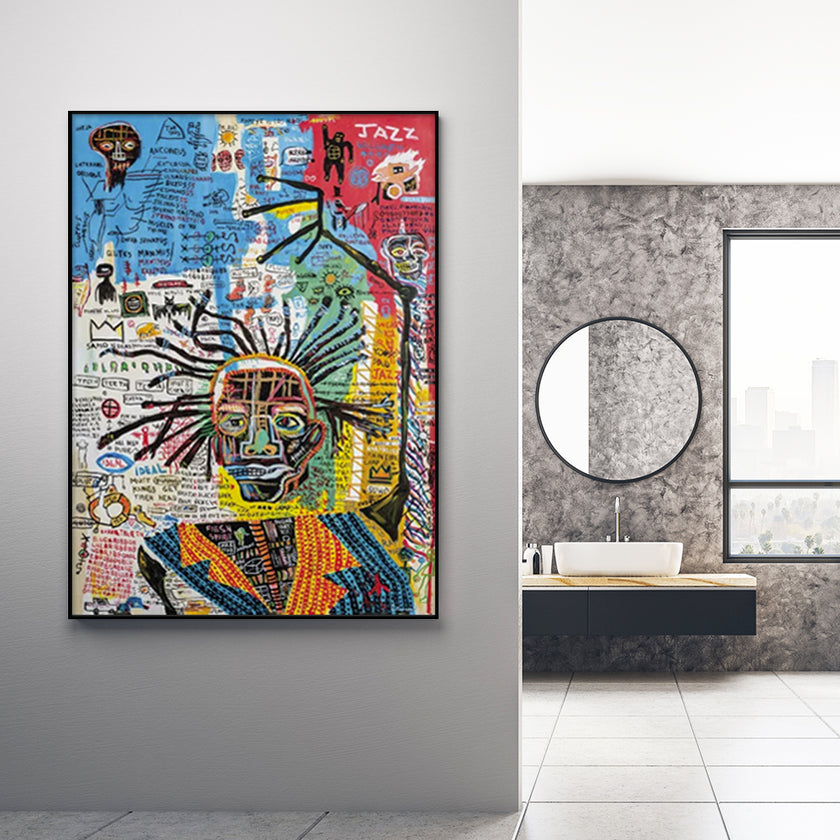 Wall Art - Jazz Inspired by Basquiat - Canvas Prints-Poster Prints