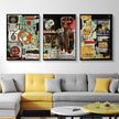 Wall Art  - Jean Michel Basquiat Artwork 3 Sets - Poster Prints -Canvas Prints