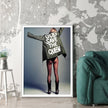 Wall Art - Kate Moss in Jacket - Canvas Prints-Poster Prints