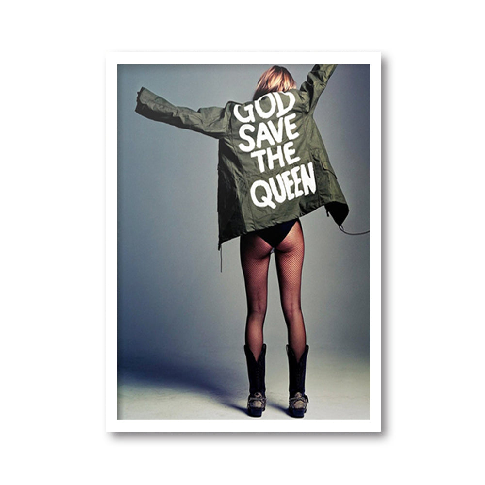 Wall Art - Kate Moss in Jacket - Canvas Prints-Poster Prints