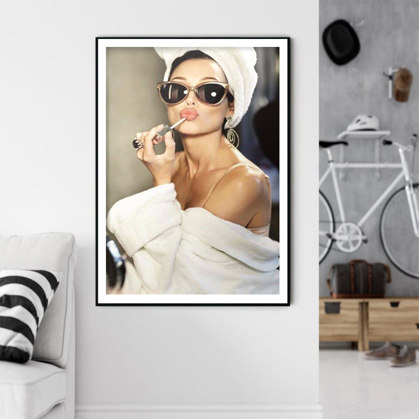 Wall Art - Kate Moss with Sunglasses - Canvas Prints-Poster Prints