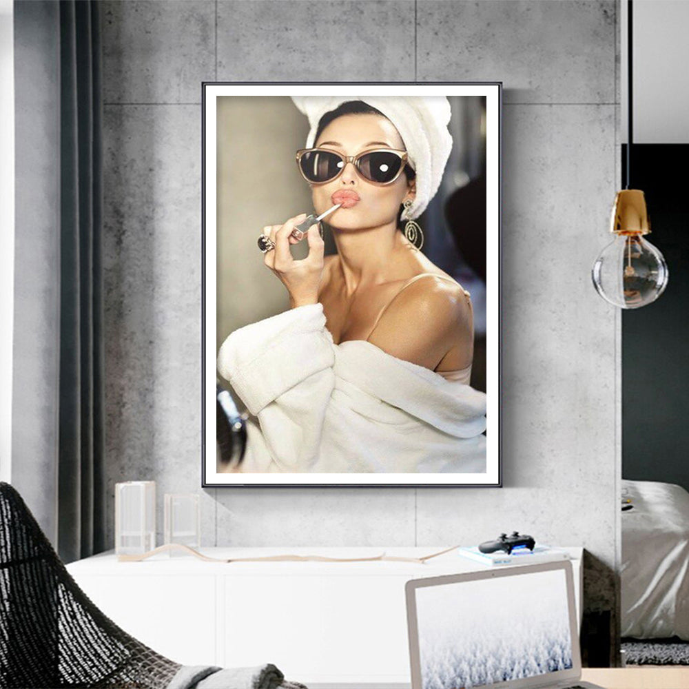 Wall Art - Kate Moss with Sunglasses - Canvas Prints-Poster Prints