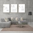 Animals Prints - LINE ART DOGS ( 3 sets) - Canvas Prints-Poster Prints