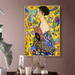 Wall Art - Lady With A fan By Klimt - Canvas Prints-Poster Prints