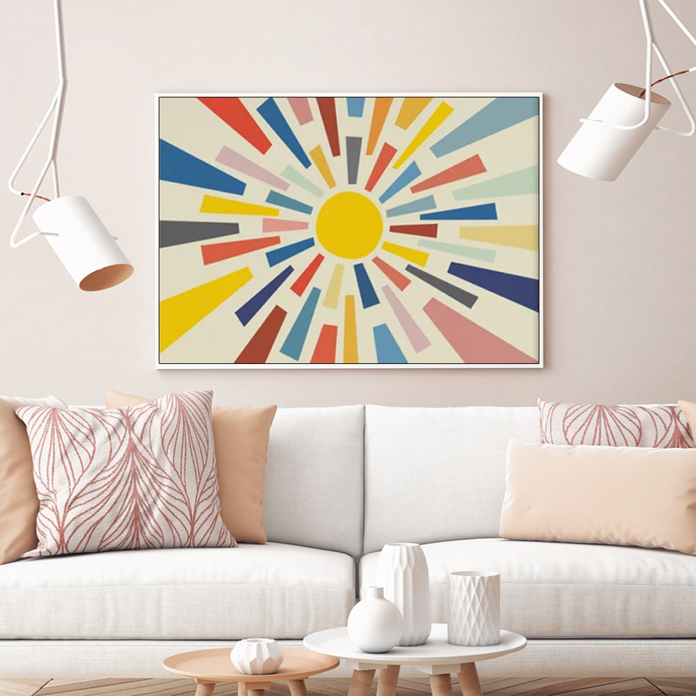Wall Art - Abstract Sun Print - Canvas Prints-Poster Prints
