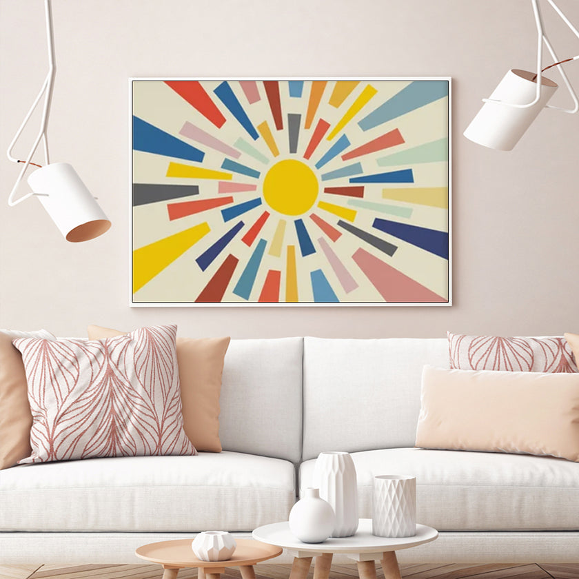 Wall Art - Abstract Sun Print - Canvas Prints-Poster Prints