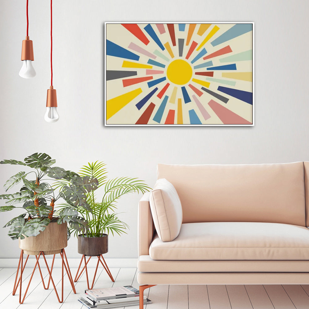 Wall Art - Abstract Sun Print - Canvas Prints-Poster Prints