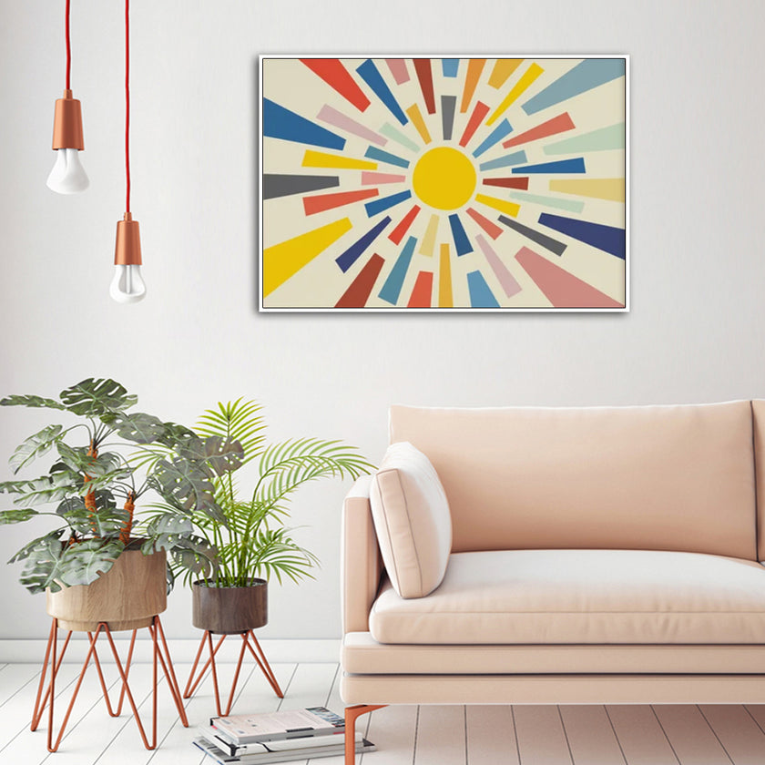 Wall Art - Abstract Sun Print - Canvas Prints-Poster Prints