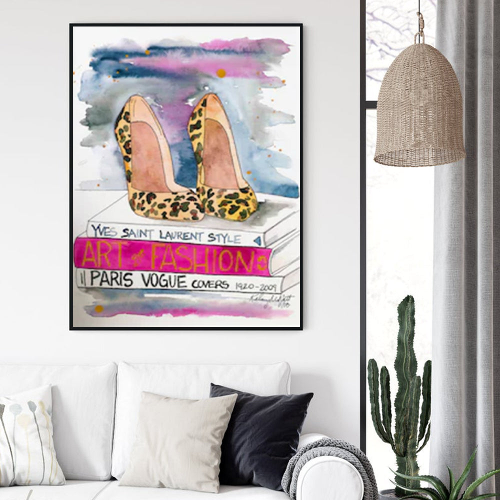 Wall art - Leopard High Heels - Canvas Prints - Poster Prints