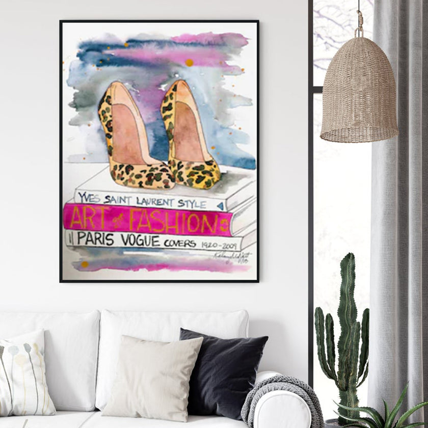 Wall art - Leopard High Heels - Canvas Prints - Poster Prints