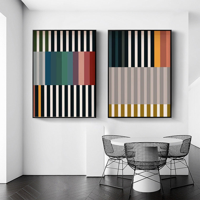 Wall art - Line art Colorful (2 sets)- Canvas Prints- Poster Prints