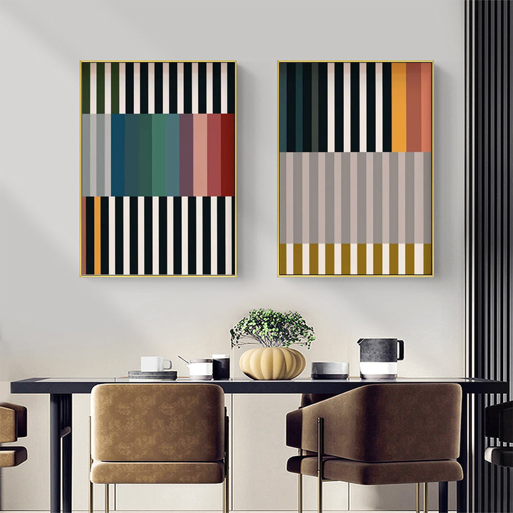 Wall art - Line art Colorful (2 sets)- Canvas Prints- Poster Prints