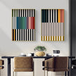 Wall art - Line art Colorful (2 sets)- Canvas Prints- Poster Prints