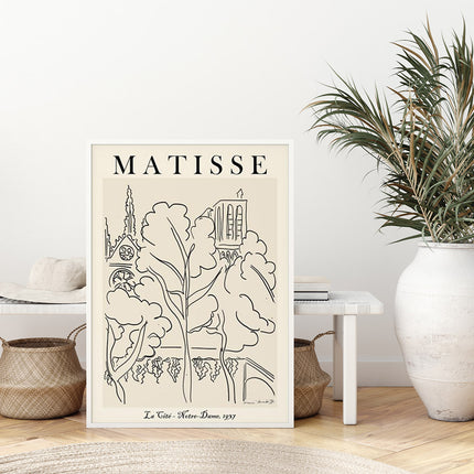 Wall Art - Line Art By Henri Matisse - Canvas Prints-Poster Prints