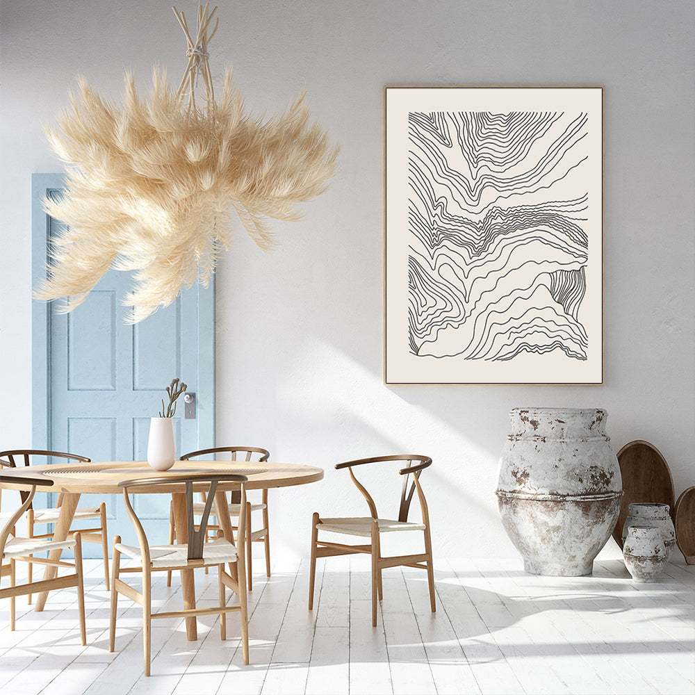 Wall Art - Line Art Mountain - Canvas Prints-Poster Prints