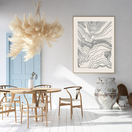 Wall Art - Line Art Mountain - Canvas Prints-Poster Prints