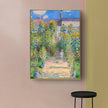 Wall Art - Little Girl on Path of Flowers - Canvas Prints-Poster Prints