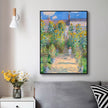Wall Art - Little Girl on Path of Flowers - Canvas Prints-Poster Prints