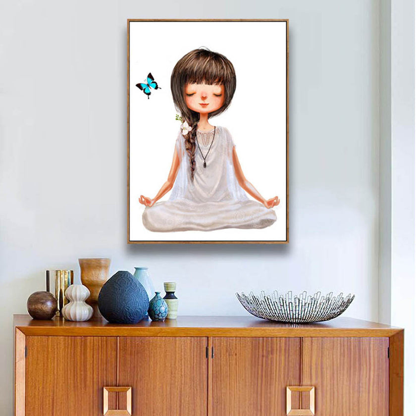 Wall art - Lovely Yoga Girl 2 sets- Canvas Prints- Poster Prints