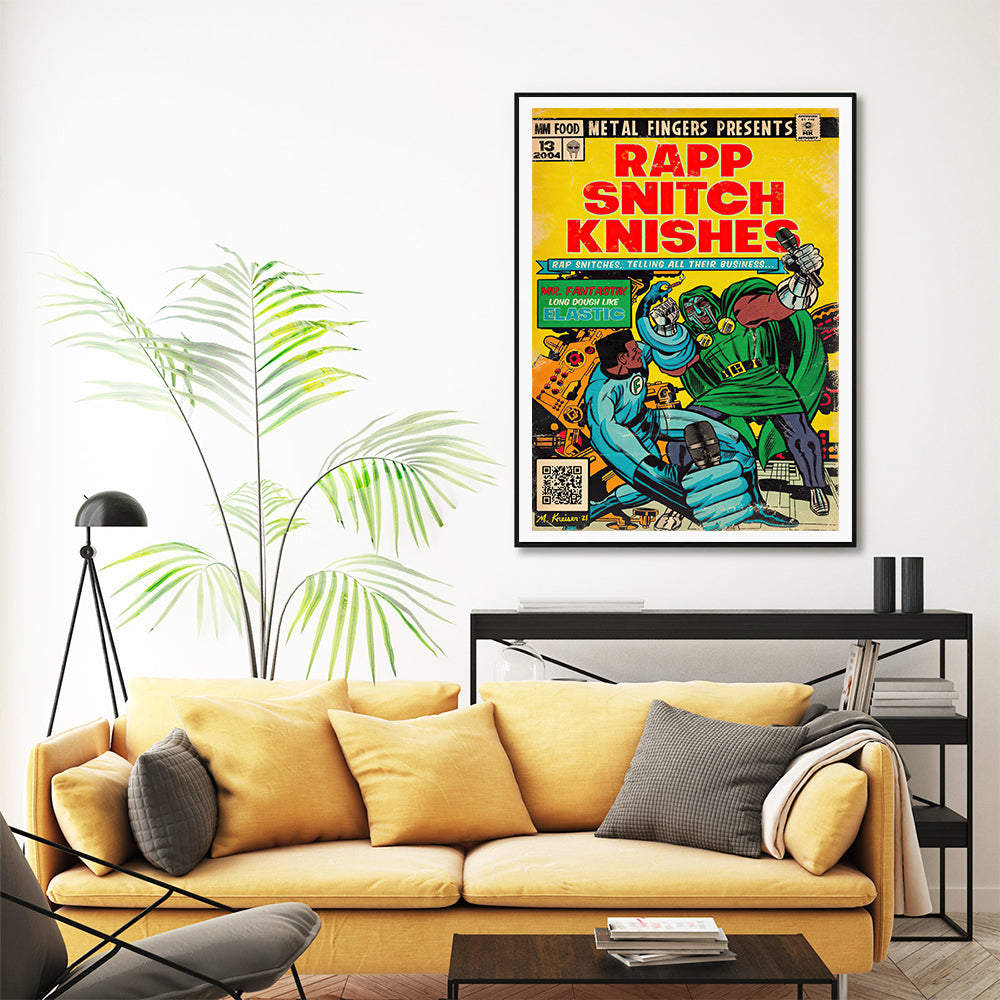 Wall Art - MF DOOM - Rap Snitch Knishes - Canvas Prints-Poster Prints
