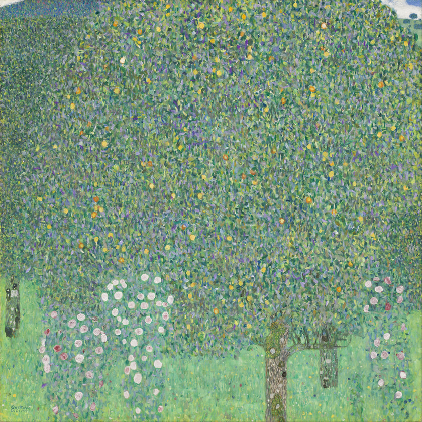 Wall Art - Rosebushes under the trees by Gustav Klimt - Canvas Prints-Poster Prints