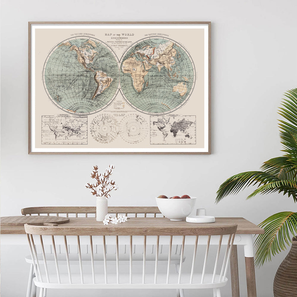 Wall Art - Map Of The World - Canvas Prints-Poster Prints